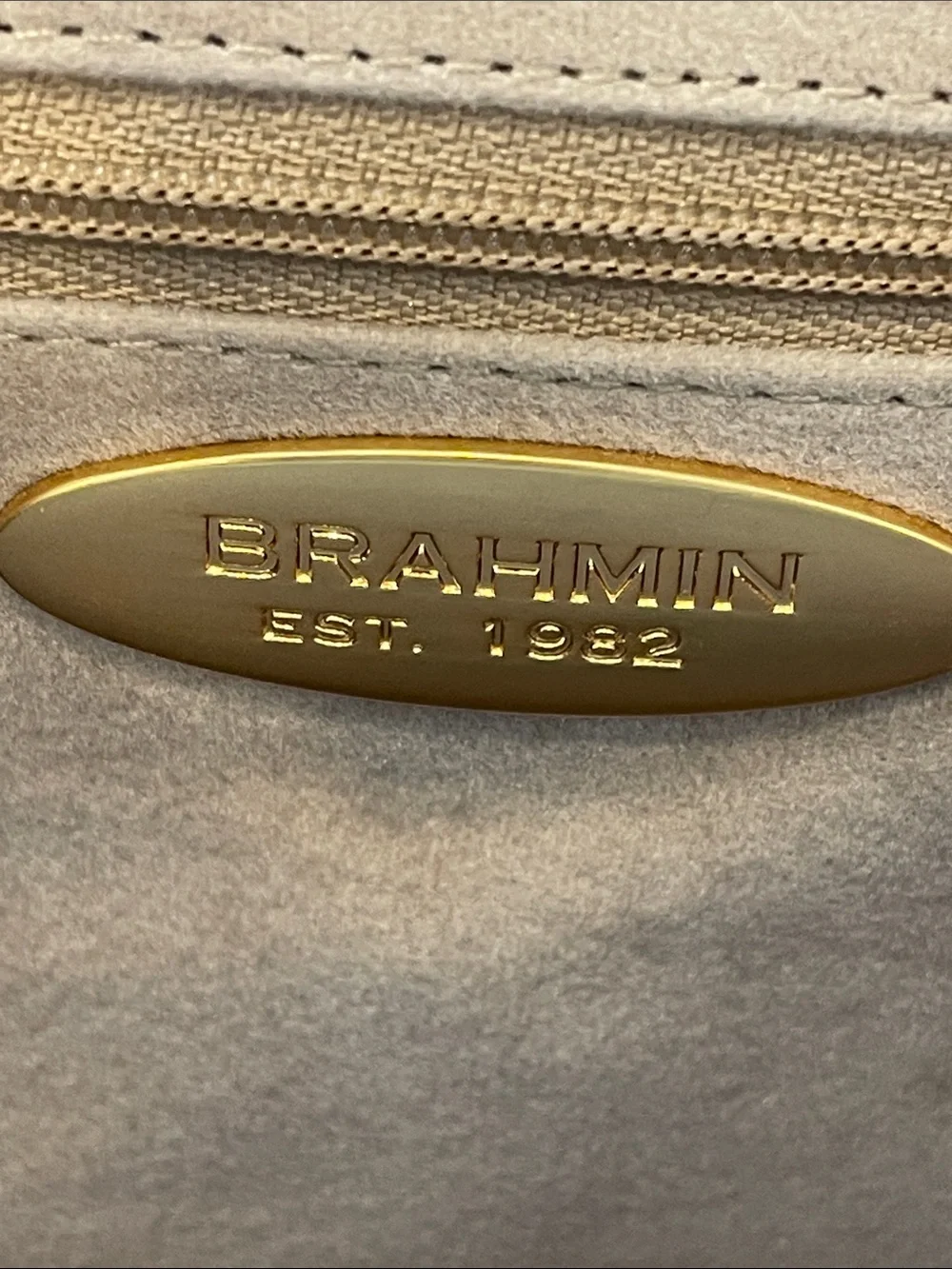 Brahmin Vittoria Rose Natural Lady handbag with crossbody strap